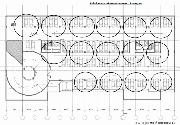 Чертеж парковки двг